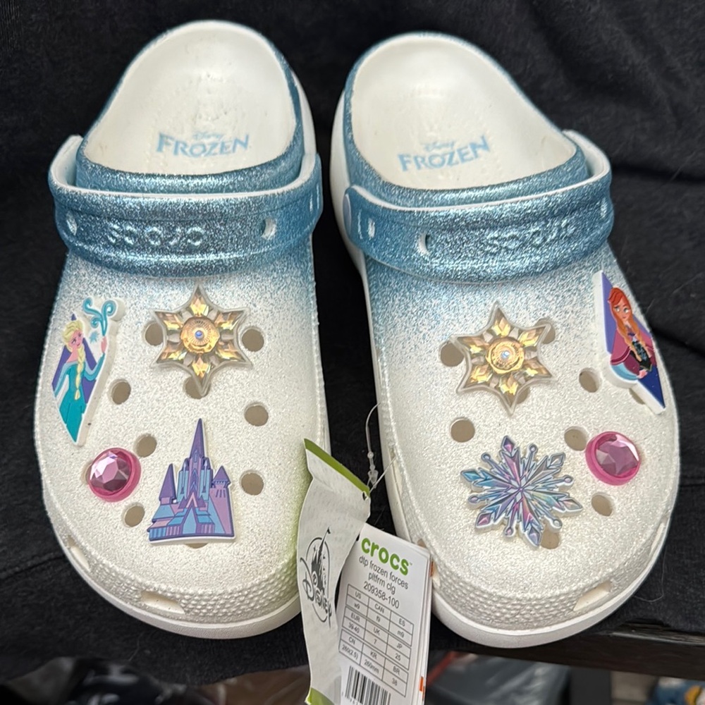 Frozen womens Clogs - Blue and White